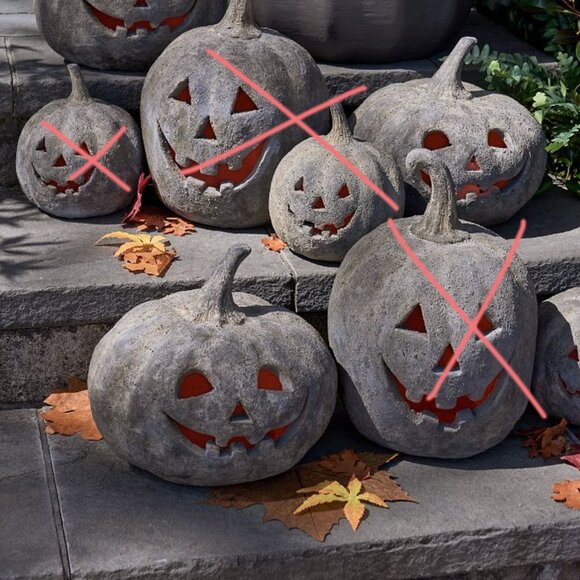 Pottery Barn Terracotta Jack-o-Lantern - Black - MEDIUM - Picture 4 of 4